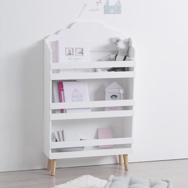 Felhő alakú könyvespolc, fehér - PETIT NUAGE