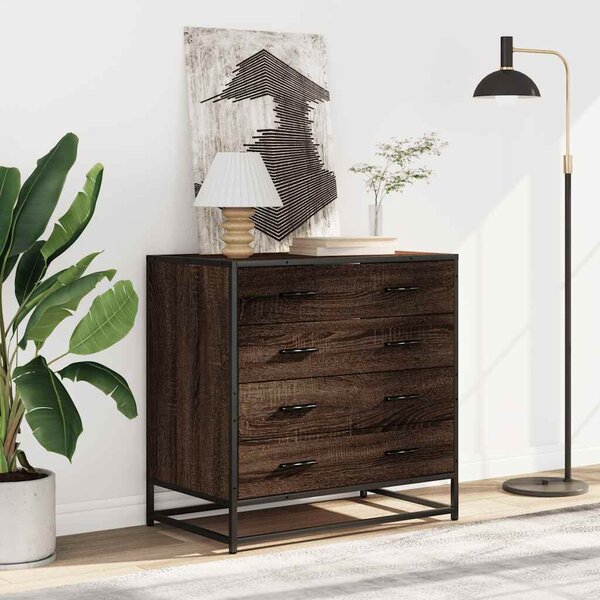 VidaXL barna tölgy szerelt fa fiókos szekrény 70x41x70 cm