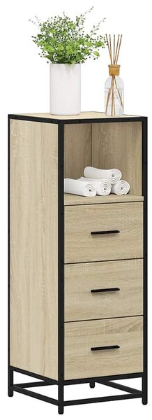 VidaXL sonoma tölgy színű szerelt fa fürdőszobaszekrény 35x37,5x100 cm