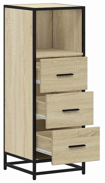 VidaXL sonoma tölgy színű szerelt fa fürdőszobaszekrény 35x37,5x100 cm