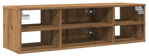 VidaXL kézműves tölgy színű szerelt fa faliszekrény 102x30x29 cm