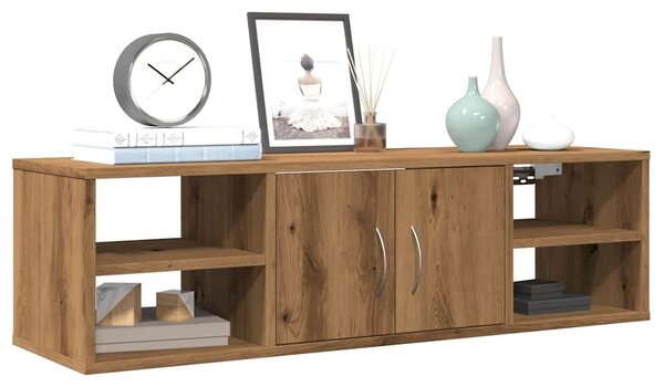 VidaXL kézműves tölgy színű szerelt fa faliszekrény 102x30x29 cm