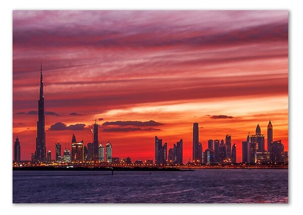 Üvegkép nyomtatás Sunset dubai