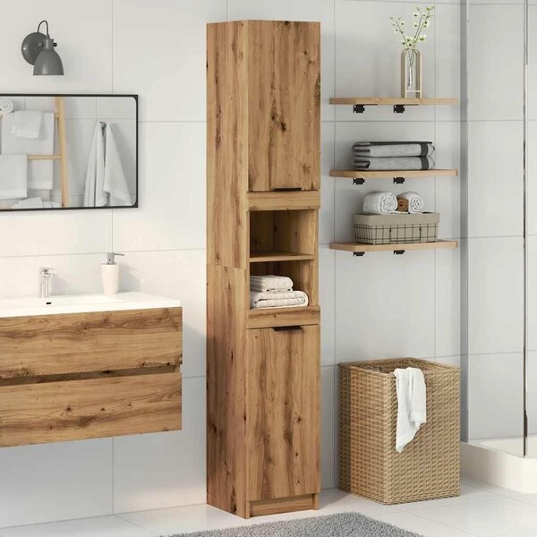 VidaXL Fürdőszobaszekrény Artisan tölgy Gépi úton előállított fa