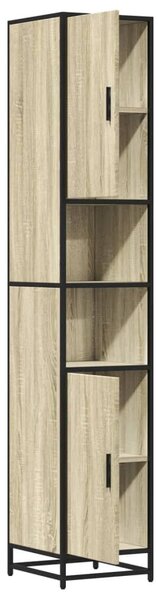 VidaXL sonoma tölgy szerelt fa és fém fürdőszekrény 35x37,5x188,5 cm