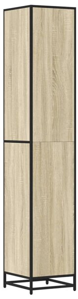 VidaXL sonoma tölgy szerelt fa és fém fürdőszekrény 35x37,5x188,5 cm