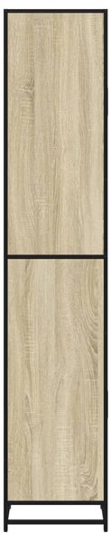 VidaXL sonoma tölgy szerelt fa és fém fürdőszekrény 35x37,5x188,5 cm