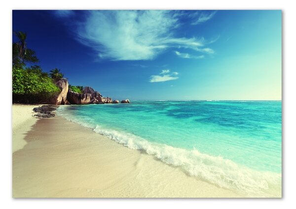 Akril üveg kép Seychelles strand