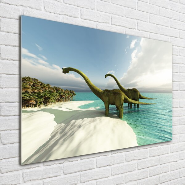 Akrilkép Dinoszauruszok a strandon