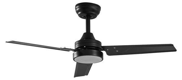 Aerallo LED mennyezeti ventilátor, fekete, CCT, csendes – Lindby Lindby, Aerallo, Fekete, Nappali, Fém, Modern