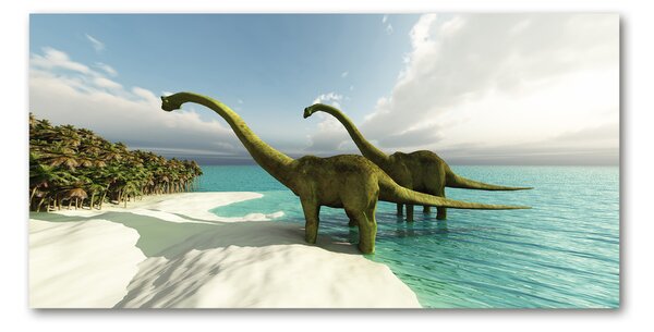 Akrilkép Dinoszauruszok a strandon
