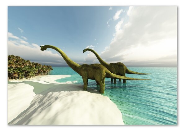 Akrilkép Dinoszauruszok a strandon