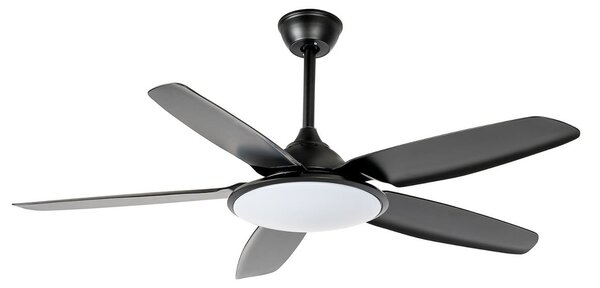 Divian LED mennyezeti ventilátor, fekete, DC, csendes, CCT – Lucande Lucande, Divian, Fekete, Nappali, Fém, Modern