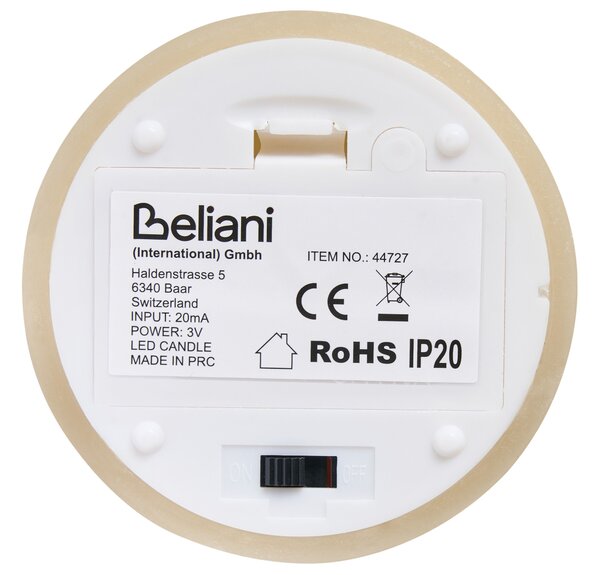 Hatdarabos LED gyertya BRAISE 10/13/15 cm Bézs