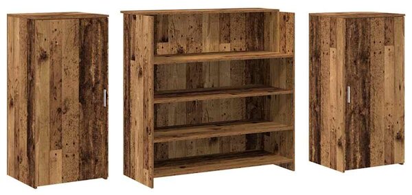 VidaXL recepciós pult antik fa 200x50x103,5 cm szerelt fa