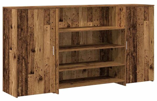 VidaXL recepciós pult antik fa 200x50x103,5 cm szerelt fa
