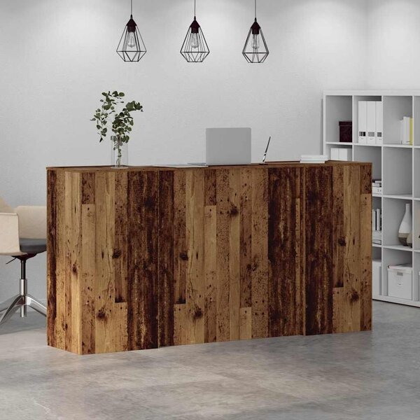 VidaXL recepciós pult antik fa 200x50x103,5 cm szerelt fa