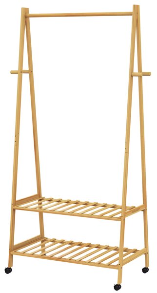 Deuba Ruhafogas kerekekkel 155x70x45 cm - bambusz