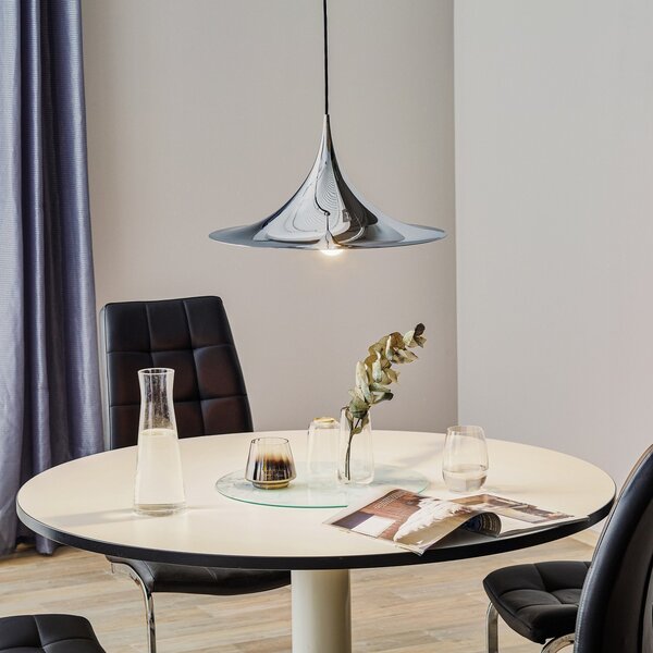 Függőlámpa GUBI, Semi, dimmable, Fémes, Nappali, Fém, Dizájn