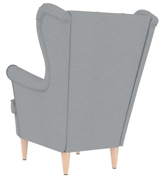 VidaXL világosszürke szövetfotel 74 x 84 x 100 cm