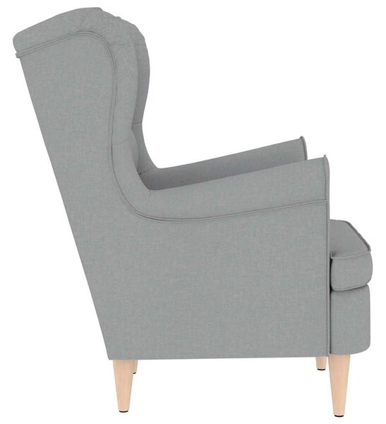 VidaXL világosszürke szövetfotel 74 x 84 x 100 cm
