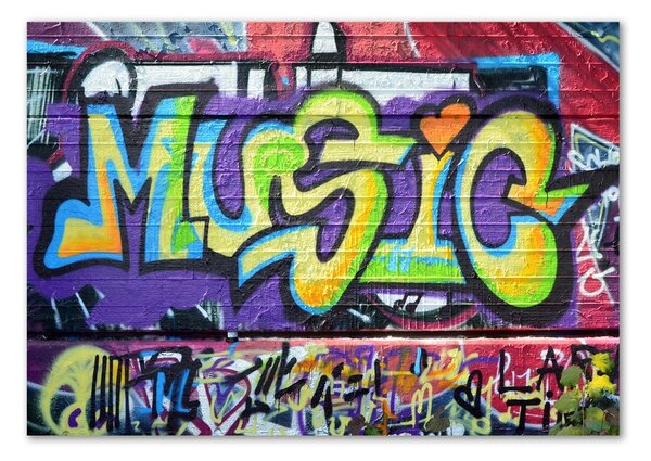 Akrilüveg fotó Graffiti a falon