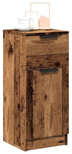VidaXL 2 db antik fa színű szerelt fa tálalószekrény 30 x 30 x 70 cm