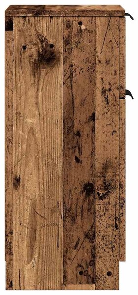VidaXL 2 db antik fa színű szerelt fa tálalószekrény 30 x 30 x 70 cm