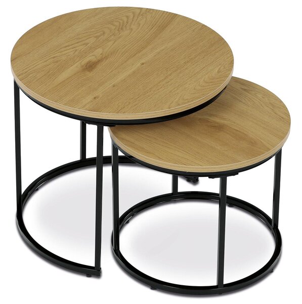 Dohányzóasztal szett (2 db.) Conmovedor (vad tölgy)