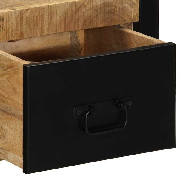 VidaXL Éjjeli szekrények 2 db tömör nyersfa mangó 40x35x25 cm