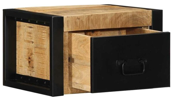 VidaXL Éjjeli szekrények 2 db tömör nyersfa mangó 40x35x25 cm