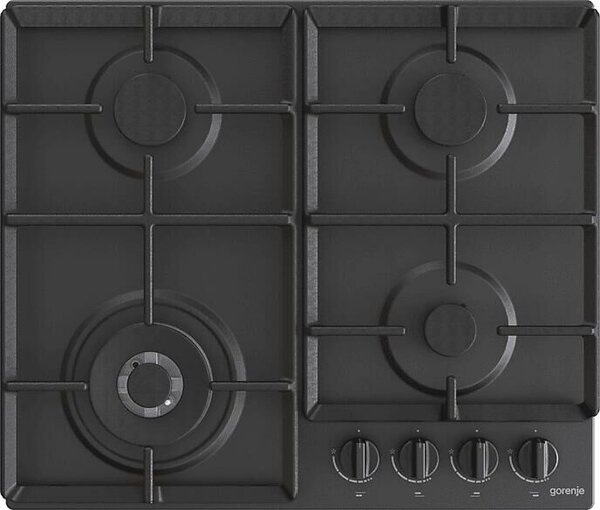 Gorenje GW641BFB Beépíthető gázfőzőlap, 60 cm, 4 főzőzóna, Wok égő, BigSurface
