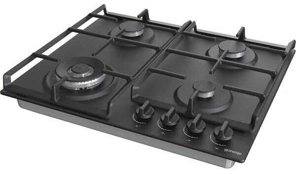 Gorenje GW641BFB Beépíthető gázfőzőlap, 60 cm, 4 főzőzóna, Wok égő, BigSurface