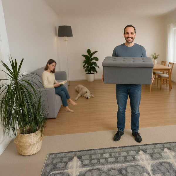 Zsámoly Traslucido (szürke) (tárolóhellyel)