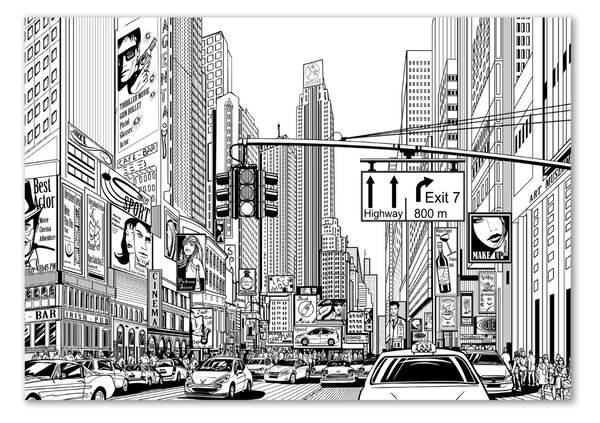 Akrilüveg fotó New york utcáin