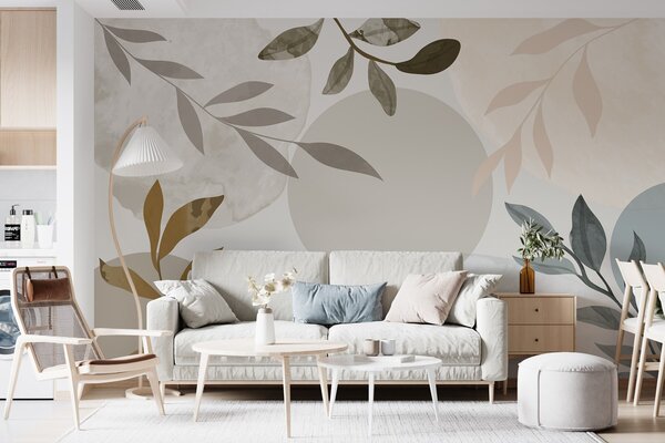 Fotótapéta Lágy árnyalatok és természet ihlette design, Modern fotótapéta, Modern fotótapéta, w03296 - Muralas.hu