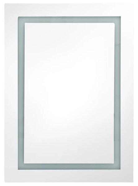 VidaXL betonszürke LED-es tükrös fürdőszobaszekrény 50 x 13 x 70 cm