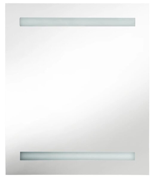 VidaXL betonszürke LED-es tükrös fürdőszobaszekrény 50 x 14 x 60 cm