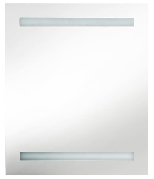 VidaXL fekete LED-es tükrös fürdőszobaszekrény 50 x 14 x 60 cm