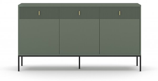 Komód Magara 3D3S (zöld + fekete)