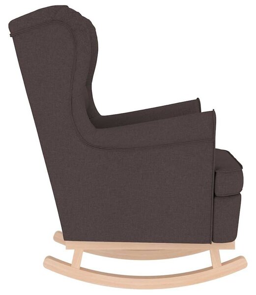 VidaXL sötétbarna szövet hintaszék 74 x 90 x 102 cm