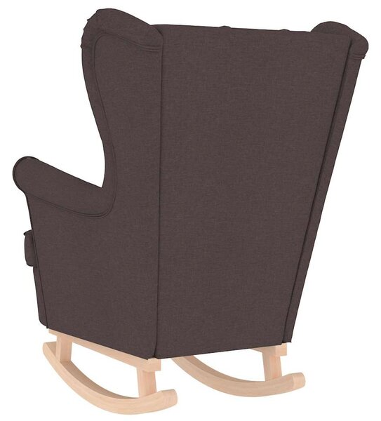 VidaXL sötétbarna szövet hintaszék 74 x 90 x 102 cm
