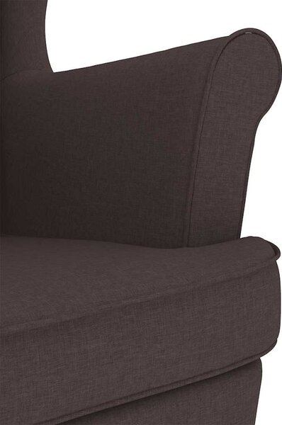 VidaXL sötétbarna szövet hintaszék 74 x 90 x 102 cm