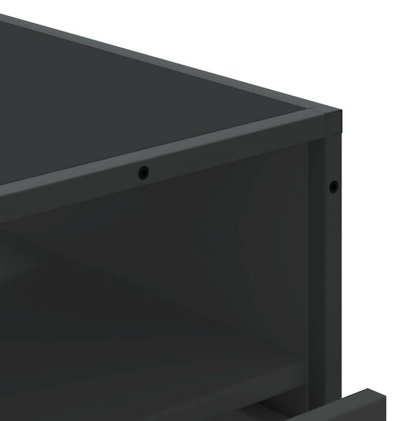 VidaXL fekete szerelt fa fiókos szekrény 70x41x70 cm