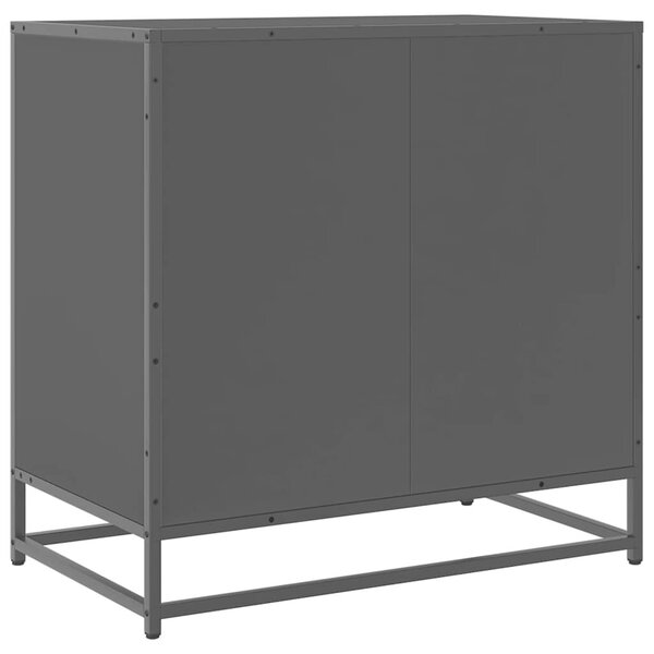 VidaXL fekete szerelt fa fiókos szekrény 70x41x70 cm