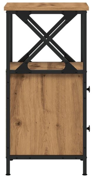 VidaXL 2 db kézműves tölgyszínű szerelt fa éjjeliszekrény 34x35,5x70cm
