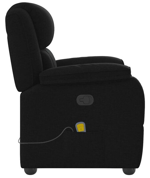 VidaXL fekete szövet dönthető masszázsfotel