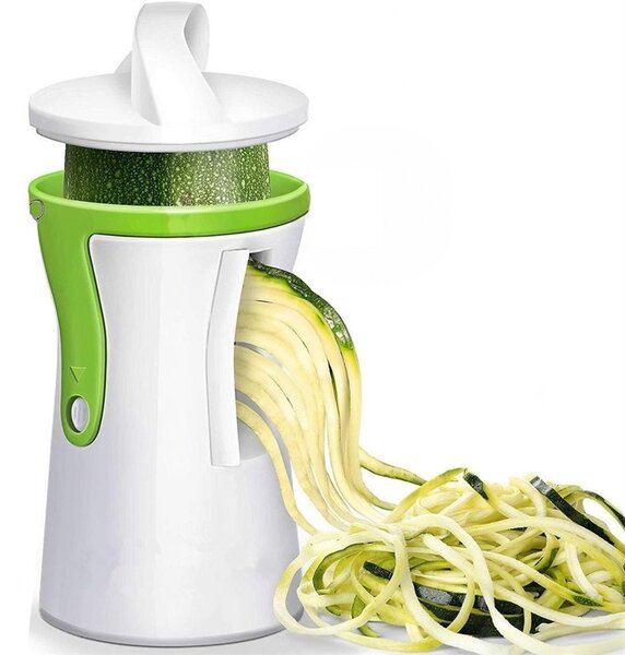 Zöldség spagetti készítő diétázóknak - kézi zöldségszeletelő az egészséges életmódért - egyszerűen használható, biztonságos és könnyen tisztítható
