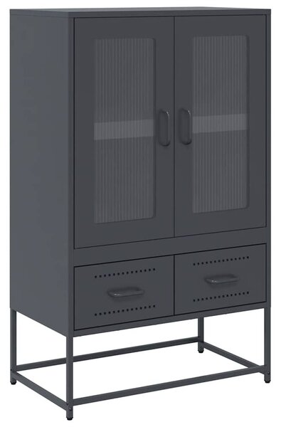 VidaXL antracitszürke acél magasszekrény 68x39x111,5 cm
