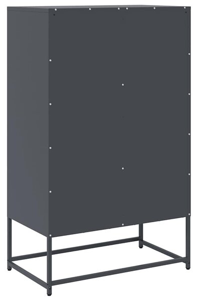 VidaXL antracitszürke acél magasszekrény 68x39x111,5 cm
